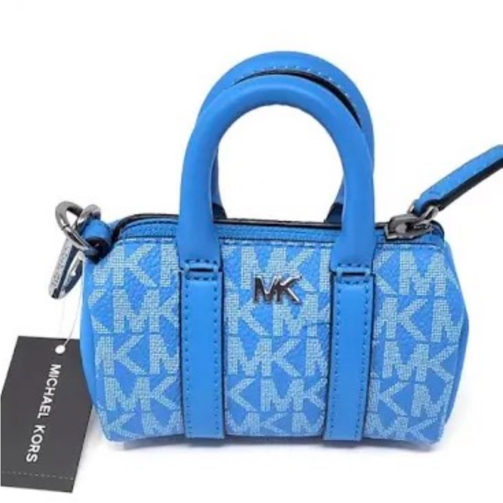 MICHAEL KORS SIGNATURE MICRO DUFFLE COIN PURSE KEY RING
